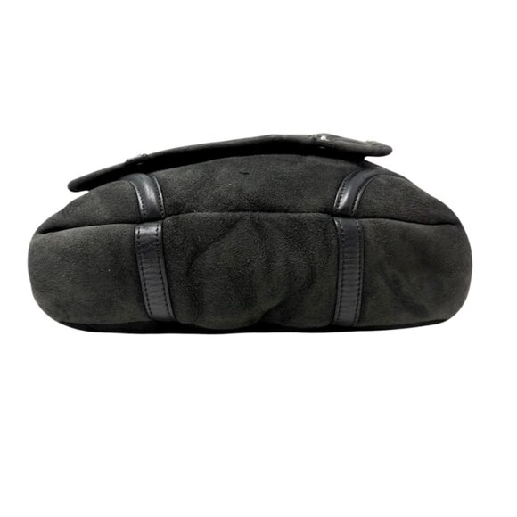 CHANEL Vintage 2006 CC Shearling Messenger Crossbody Bag Black Mouton [106207] - Picture 10 of 15